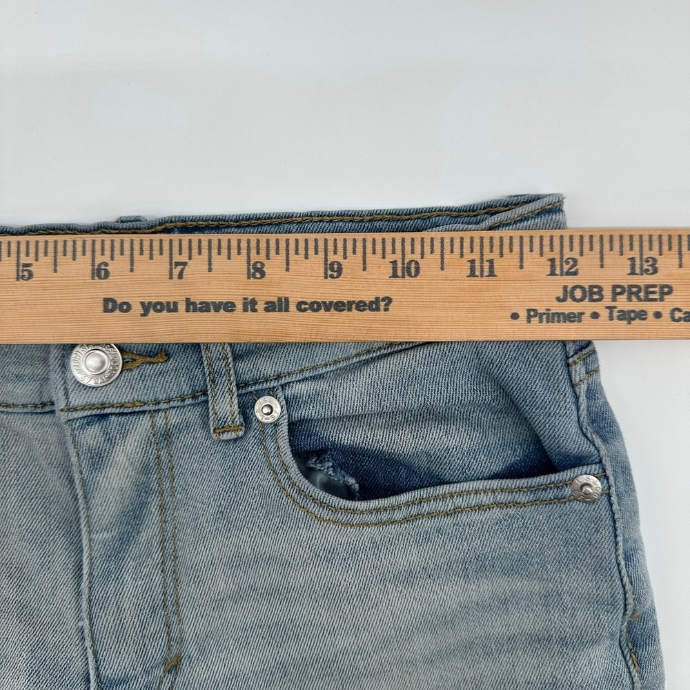 Levi's Wide Leg Jeans Girls 14 Reg Light Blue Denim High Rise Stretch Distressed - Picture 7 of 10